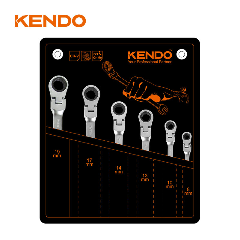 6PC Flex Ratchet -Kombination Set Set