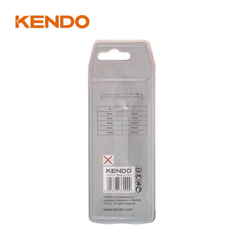 5-teiliges Glasbohrer-Set, Sechskant. Schnellwechselschaft