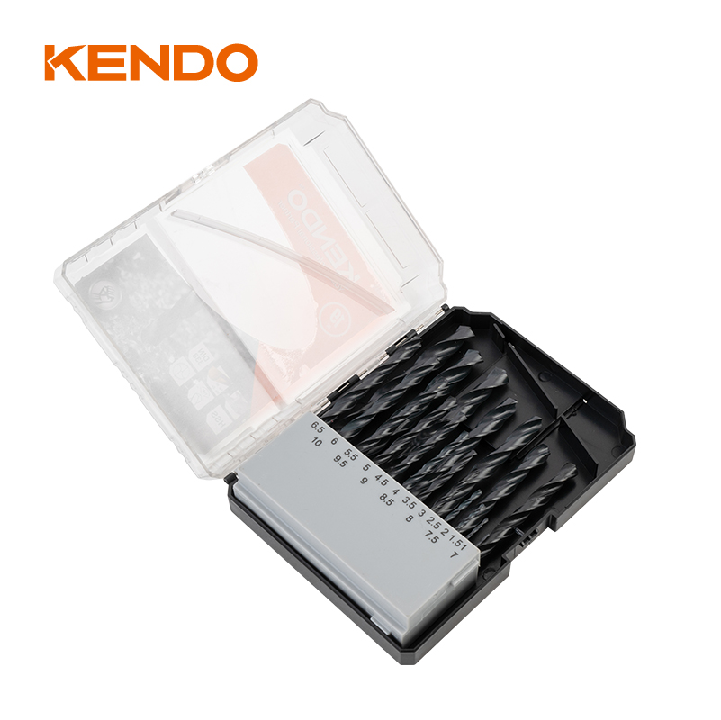 19-teiliger HSS-Spiralbohrer, geschmiedet und schwarz lackiert