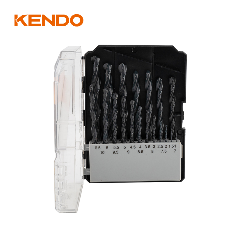 19-teiliger HSS-Spiralbohrer, geschmiedet und schwarz lackiert