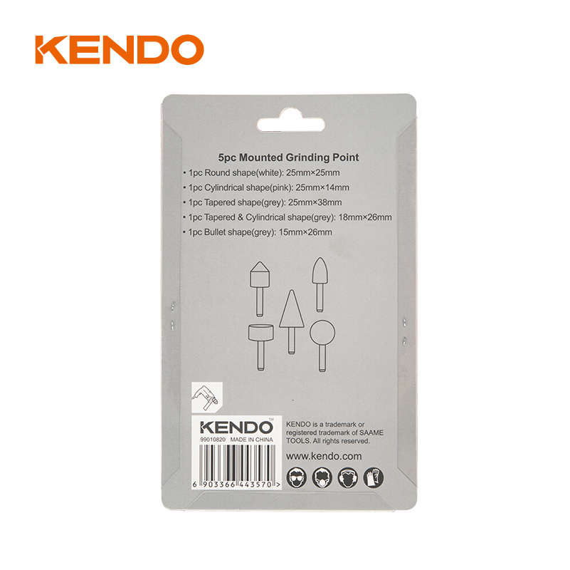 5-teiliger montierter Schleifstiftsatz