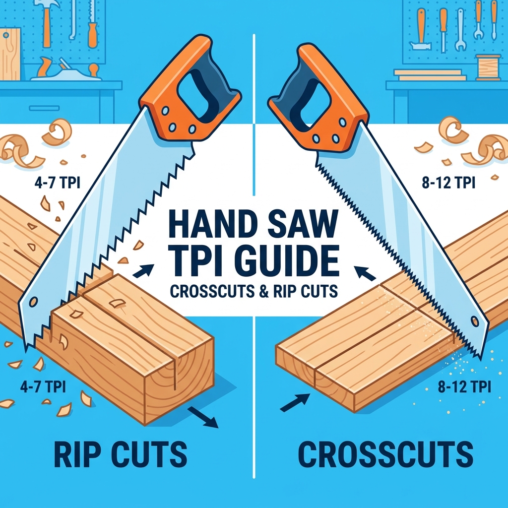 So wählen Sie Handsägen-TPI für Kapp- und Längsschnitte in Holz aus